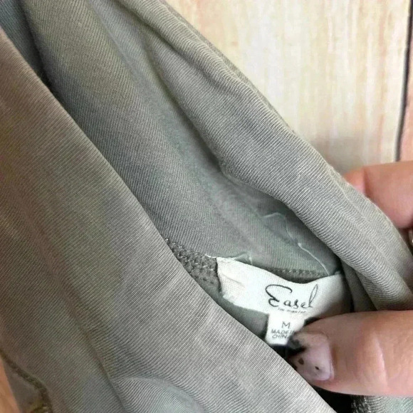 *Easel Mineral Wash Green/Gray Leggings Size M - Picture 2 of 4